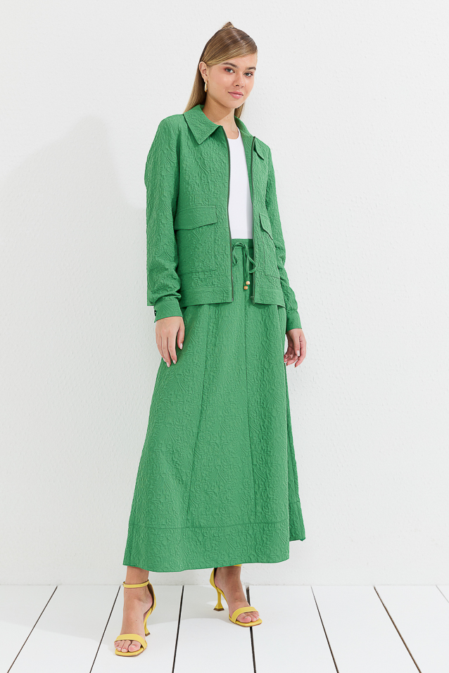 NİHAN Takım Nihan Etek Ceket Takım  Benetton Yeşili_modest