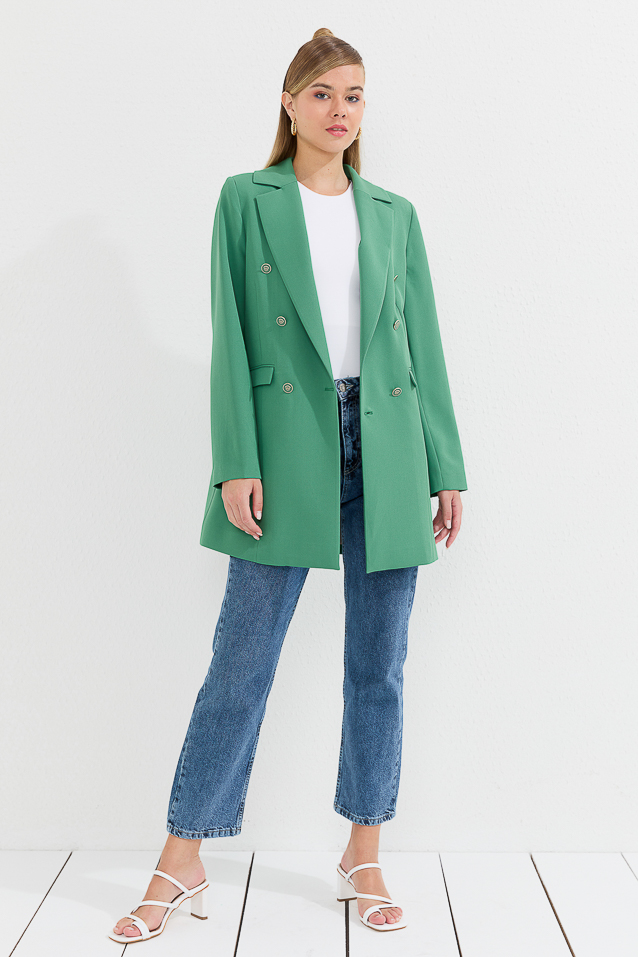 NİHAN Jacket Nihan Blazer Ceket  Benetton Yeşili_modest
