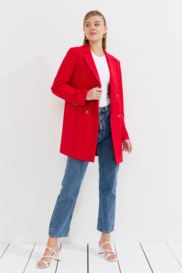 NİHAN Ceket Nihan Blazer Ceket  Kırmızı_modest