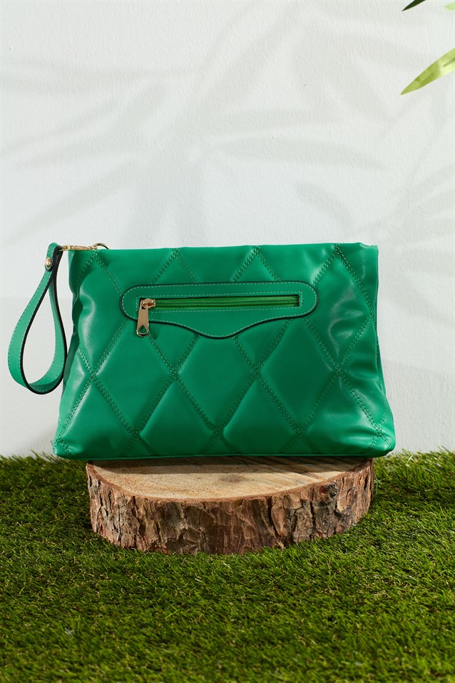 NİHAN Bags Nihan Clutch Çanta  Benetton Yeşili_modest