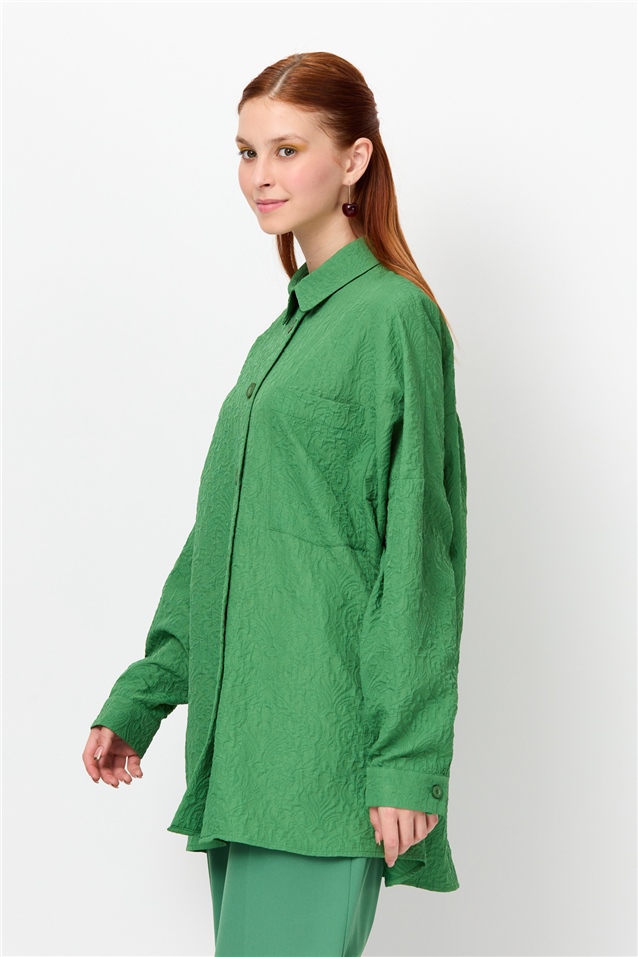 NİHAN Jacket Nihan Düşük Omuzlu Ceket  Benetton Yeşili_modest