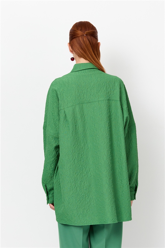 NİHAN Jacket Nihan Düşük Omuzlu Ceket  Benetton Yeşili_modest