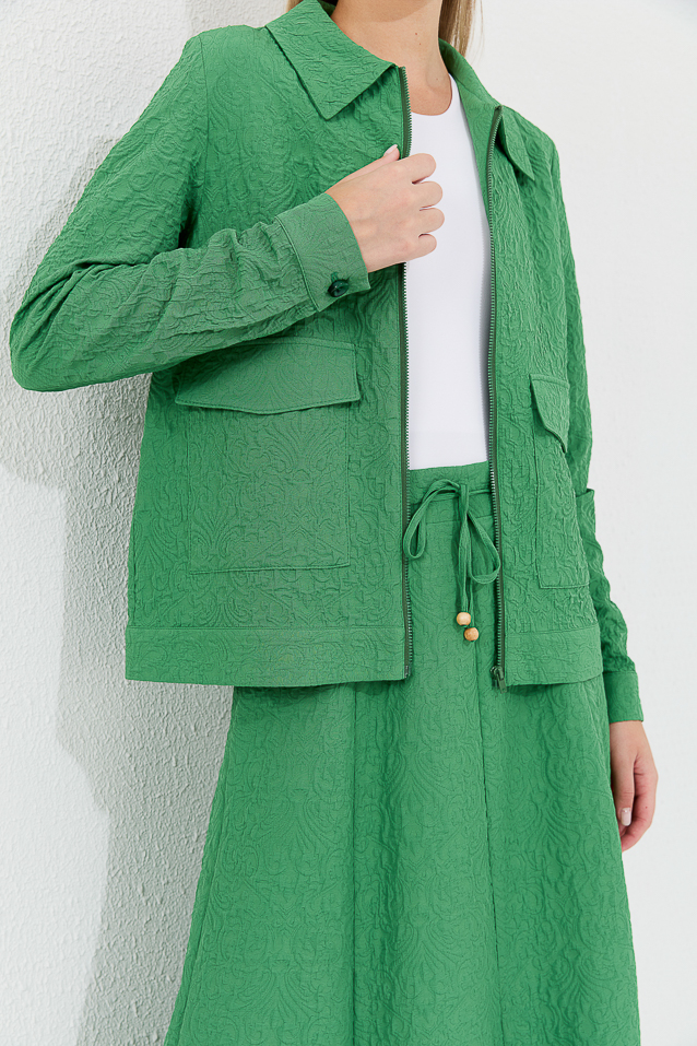 NİHAN Takım Nihan Etek Ceket Takım  Benetton Yeşili_modest