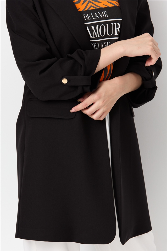 NİHAN Jacket Nihan Klasik Ceket  Siyah_modest