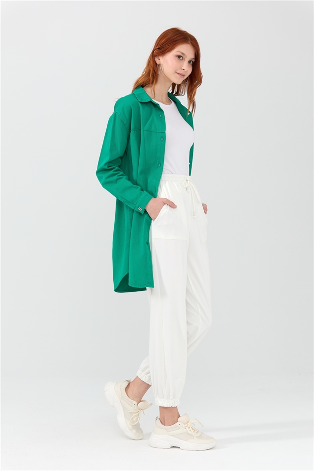 NİHAN Jacket Nihan Kot Ceket  Benetton Yeşili_modest