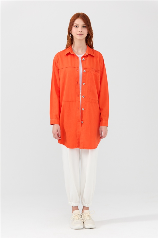 NİHAN Jacket Nihan Kot Ceket  Oranj_modest