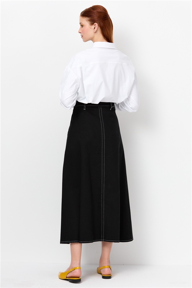 NİHAN Skirt Nihan Kot Etek  Siyah_modest