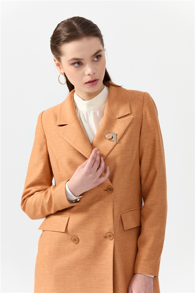 NİHAN Jacket Nihan Kruvaze Ceket  Bisküvi_modest