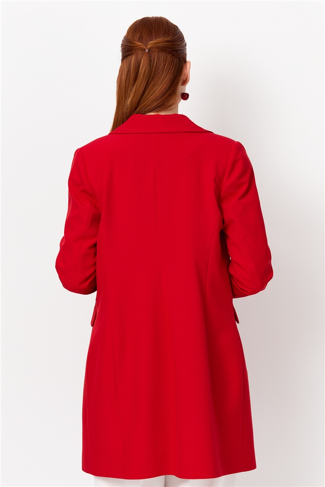 NİHAN Ceket Nihan Kruvaze Ceket  Kırmızı_modest